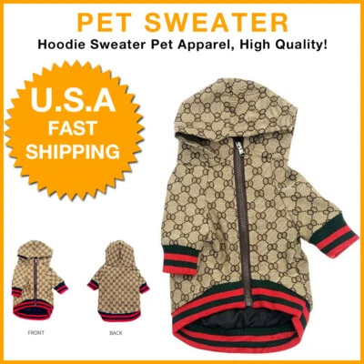 Luxury Fashion Hoodie Sweater Shirt Dog Apparel Pet Clothes, High Quality - Image 1 of 3