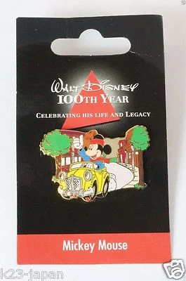 Prendedor Disney Store JAPÓN Walt 100th Legacy Mickey Mouse conduciendo un coche Foto 1 de 3