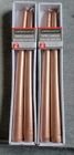 4 Luminessence Taper Candles Unscented Rose Gold Metallic NEW 2x2pcs 10inch