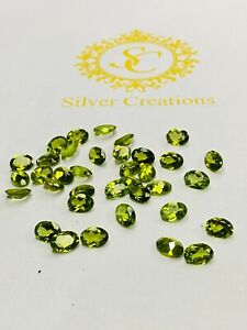 Natural Peridot Oval Shape Faceted Cut 5x3 mm - 12x10 mm Size Loose Gemstone S