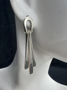 Abstrakte artikulierte weibliche Ohrhänger Sterlingsilber Ohrringe - Bild 1 von 4