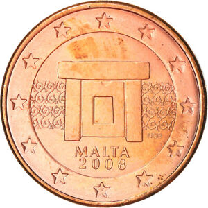 [#381975] Malte, 5 Euro Cent, 2008, Paris, TTB+, Copper Plated Steel, KM:127
