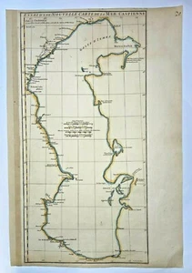 MAR DEL CASPICO 1783 di D'ANVILLE GRANDE ANTICA MAPPA INCISA 18e SECOLO - Foto 1 di 7