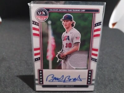 2024 Panini Stars and Stripes 176/199 Brody Brecht #NTS-BB Auto NM - Image 1 of 2