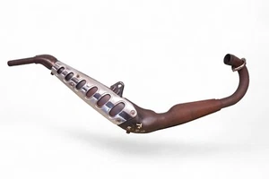 Suzuki TS 125 1973 74 Exhaust Pipe & Chrome Guard TS125 1972 to 1974 #13 *2527 - Picture 1 of 8