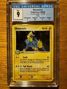 2005 Pokemon EX Emerald 7/106 Manectric Holo Rare Cgc 9 MINT - Picture 1 of 2