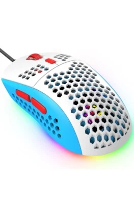 383 PRO M8 Ultralight Wired Gaming Mouse Lightweight Honeycomb Shell RGB 6400DPI - Image 1 of 4