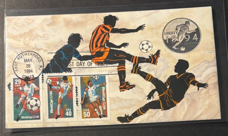 #2834-2836 Soccer FDC, limited cachet 7/25, active cachet - Image 1 of 1