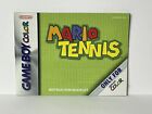 Mario Tennis (nur Bedienungsanleitung/Handbuch) Game Boy Farbe Nintendo Original 