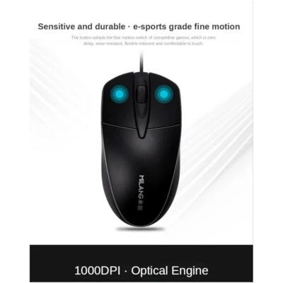 USB Wired Mouse Optical 1200 DPI Gaming Mice For Laptop <[ Notebook PC Z9L4 X5O1 - Image 1 of 4