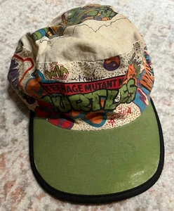 VINTAGE 1980s 1990s TMNT Ninja Turtles Youth Painters Cap Hat READ - Picture 1 of 9