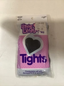 Little L'eggs - Tights - Size M - Black Sealed - Picture 1 of 2