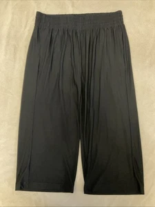 Jones Of New York Pants 3X Womens Elastic Waist Career Casual Black Crops - Picture 1 of 7
