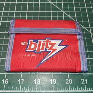 Vintage Geldbörse Nylon Hook & Loop 1983 USFL Chicago Blitz Zipper Geldbörse Back - Bild 1 von 21