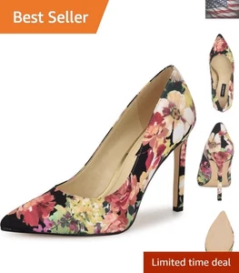 Women's Tatiana Dress Pump - Size 8.5, High Stiletto Heel in Floral Black Multi - Picture 1 of 8