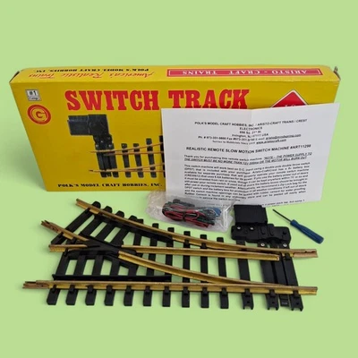 Aristo-Craft 30310 G Scale Brass Right Hand Remote Switch Turnout w/ Wiring  - Image 1 of 4