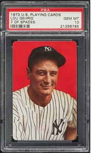 1973 Lou Gehrig Card U.S. Playing Cards Seven 7 Of Spades PSA 10 GEM MINT HOF - Picture 1 of 2