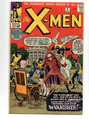 UNCANNY X-MEN #2 (1963) - GRADE 6.5 - MARVEL 1ST APPEARANCE OF VANISHER - Image 1 of 2