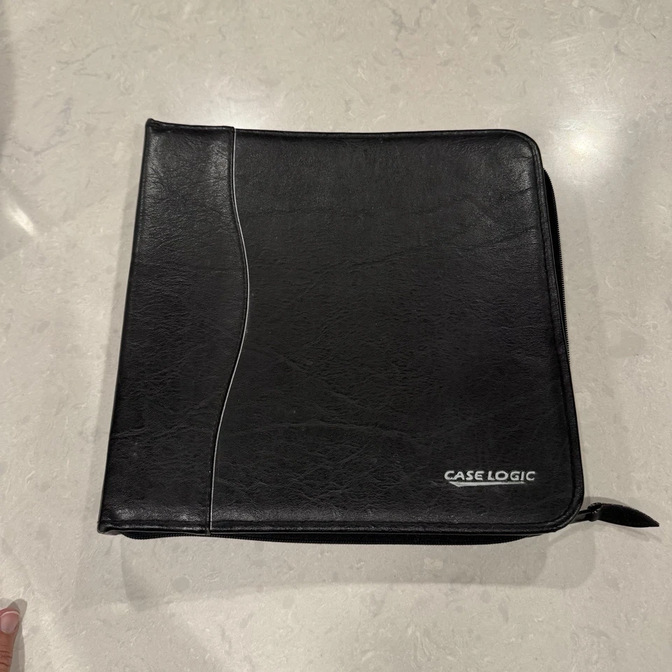 Case Logic 96 DVD/Game/CD & Cover Title Note Storage Binder Black Faux Leather - Image 1 of 2