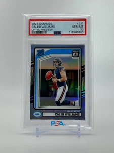 2024 Donruss - CALEB WILLIAMS  Optic Preview Rated Rookie  -  PSA 10 - Picture 1 of 3