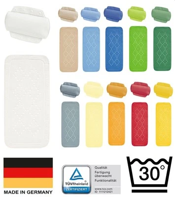 Spirella SET Anti Rutsch Wanneneinlage 91x36cm & Badewannenkissen Alaska - Bild 1 von 4