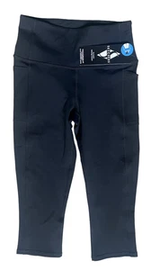 Skechers Go Walk Flex High Waisted Capri Workout Pants Pockets Black Small - Picture 1 of 2