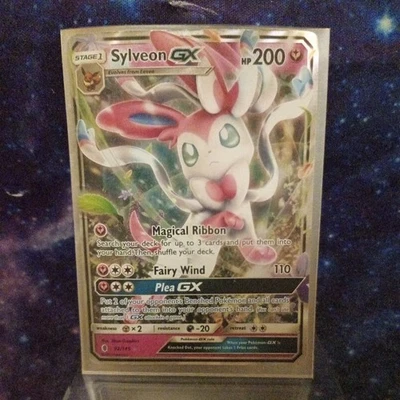Pokemon Sylveon GX Guardians Rising Sun/Moon Ultra Rare Holo Card 92/145 HP DMG* - Image 1 of 4