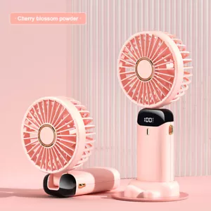 Mini Hand-Held Fan Portable Folding Mini Fan Cooling Cooler USB Rechargeable - Picture 1 of 8