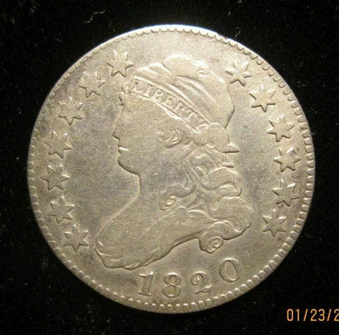 1820  Capped Bust Quarter Large O Cover