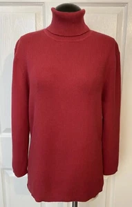 Ann Taylor Loft gerippt Stretch-Rollkragenpullover Shirt rot Damen Größe XL extra groß - Bild 1 von 10