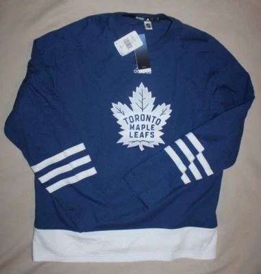 Adidas Toronto Maple Leafs Mens Sz L Crew Neck Sweater Pullover H35816 NWT $120 - Image 1 of 4