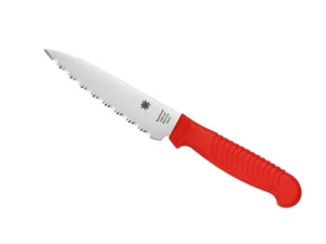 Spyderco KITCHEN CLASSICS KITCHEN (Small Utility) CM.11.4 SERRATED RED K05SRD - Picture 1 of 1