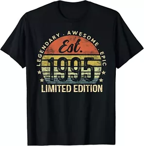 Est 1995 Limited Edition 30th Birthday Vintage 30 Year Old Gift Unisex T-Shirt - Picture 1 of 4