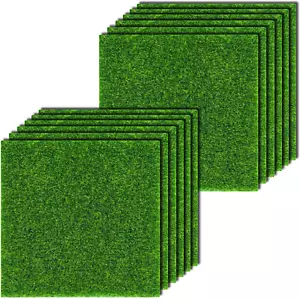 12 Pack Fairy Garden Grass 6 X 6 Inches Miniature Artificial Craft Grass for Dol - Picture 1 of 9