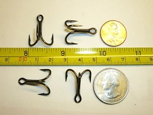 (25) VMC 4X OSHAUGHNESSY TREBLE HOOKS (SIZE 4) BLACK (9626BN) BULK 9626 BN  - Picture 1 of 4