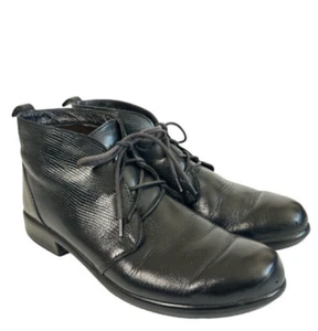 Naot womens boots. Black leather lace-up ankle boots. 38 - Picture 1 of 10