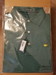 Masters Augusta National Peter Millar Golf Poloshirt Neu mit Etikett Herren LG Evergreen - Bild 1 von 4
