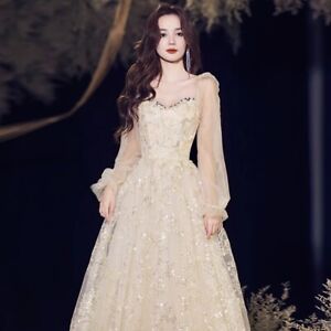 Champagne Colored Evening Dress Banquet Host's Fairy Annual Banquet Dress Spring
