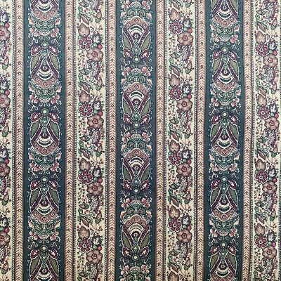 Vintage Waverly Lugano Fabric Remnant 60” Long Made In Peru Dark Colonial Colors - Image 1 of 4