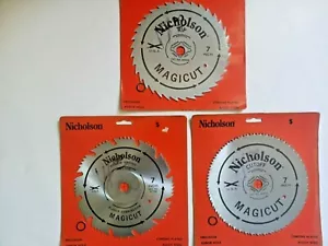 3 cuchillas de corte mágico Nicholson de 7"" •Corte•Combo de cepillado•Desgarre ENVÍO GRATUITO - Imagen 1 de 4
