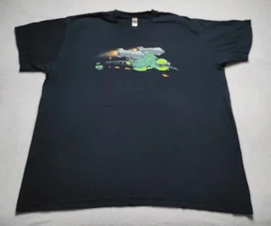 Rocket Turtle T-Shirt Black 2XL Funny Graphic Design by Shirt.Woot Y2K Meme Tee - Picture 1 of 6