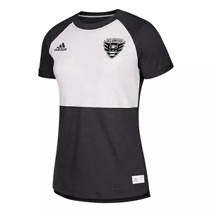 D.C. United MLS Adidas Women's Heather Black Lifestyle Club T-Shirt - Picture 1 of 2