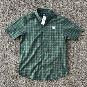 Michigan State Spartans Cutter & Buck M Short Sleeve Button Down Shirt $59.95 - Picture 1 of 4