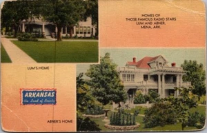 Radio Stars LUM AND ABNER Residences MENA PARK, Arkansas AR multi view Postcard - Imagen 1 de 2