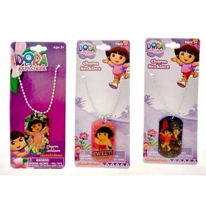 Dora La Exploradora 18" Colgante Etiqueta de Perro Dije Collar Cadena 12 Unidades Asstd. Nuevo - Imagen 1 de 10