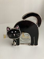 Ganz Stained Glass Black Cat Kitty Votive Candleholder