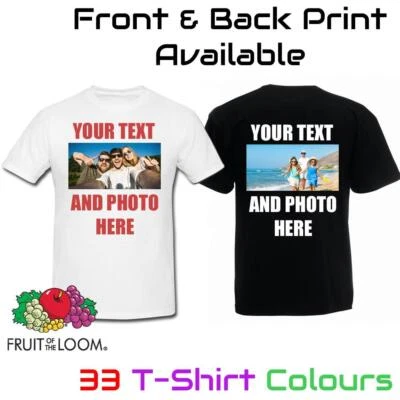 Personalised T Shirt Custom Photo Your Image Text Here Printed Stag do Hen Party - Image 1 of 4