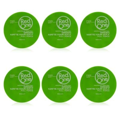 RedOne Green Matte Hair Wax Full Force, (6er Pack) 150ml - Bild 1 von 2