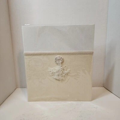 Hallmark Expandable Scrapbook Photo Album w/ 8 Pages Ivory Scroll 12.5" x 11" - Image 1 of 4