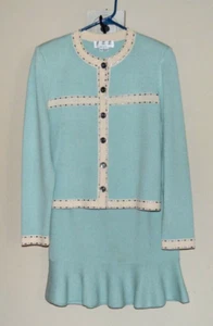 Traje De Colección JSS MCM Aqua Tejido Dos Piezas Hecho en EE. UU. Etiqueta Talla M - Imagen 1 de 18